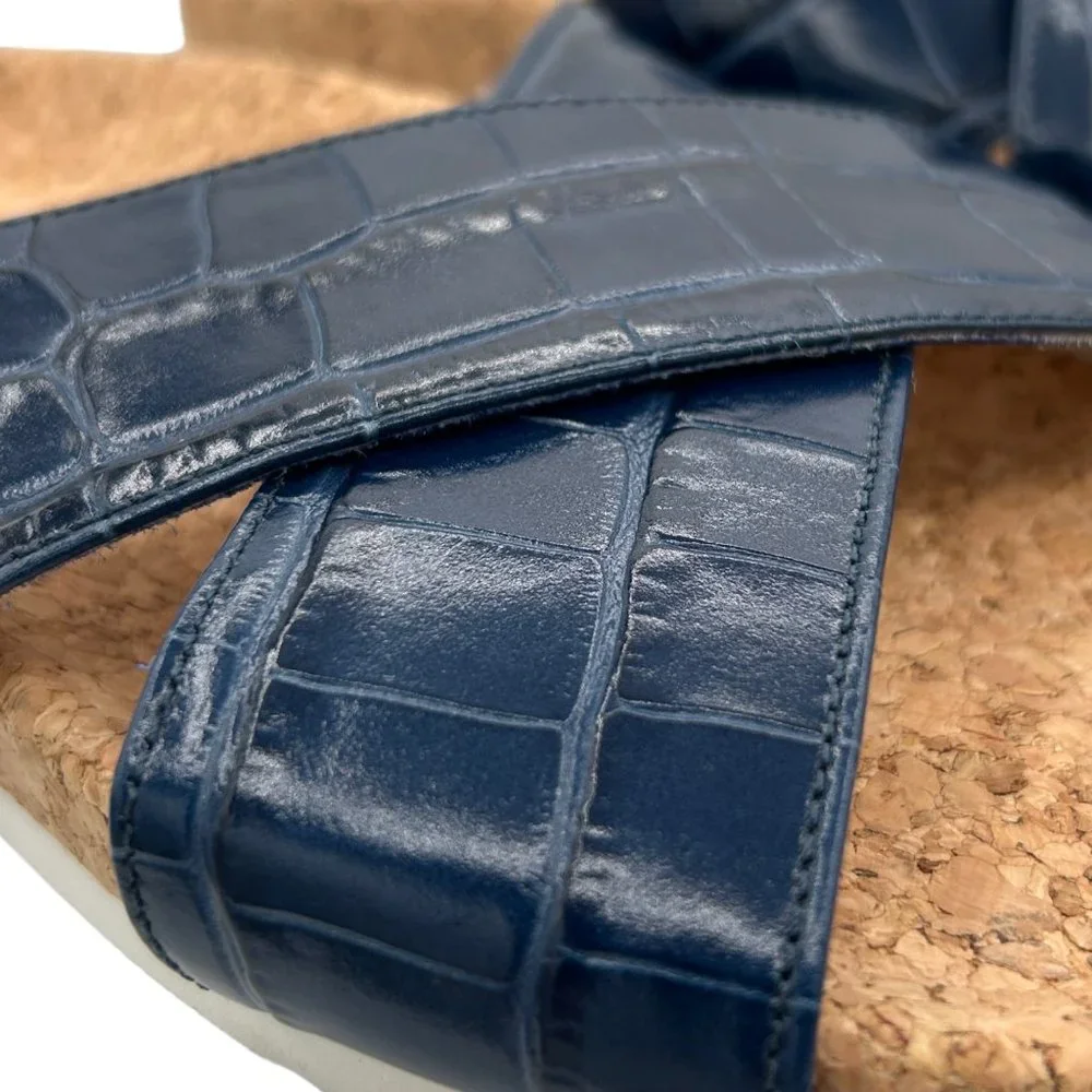 Italeau‎ Morena Croc Embossed Waterproof Slide Sandal (8.5)